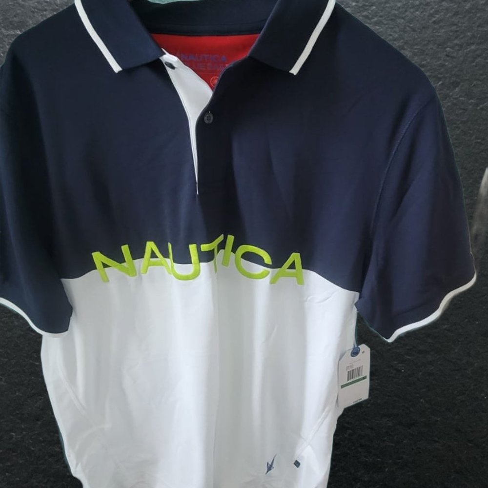 NAUTICA MENS POLO BLUE SAIL CLASSIC FIT MEDIUM